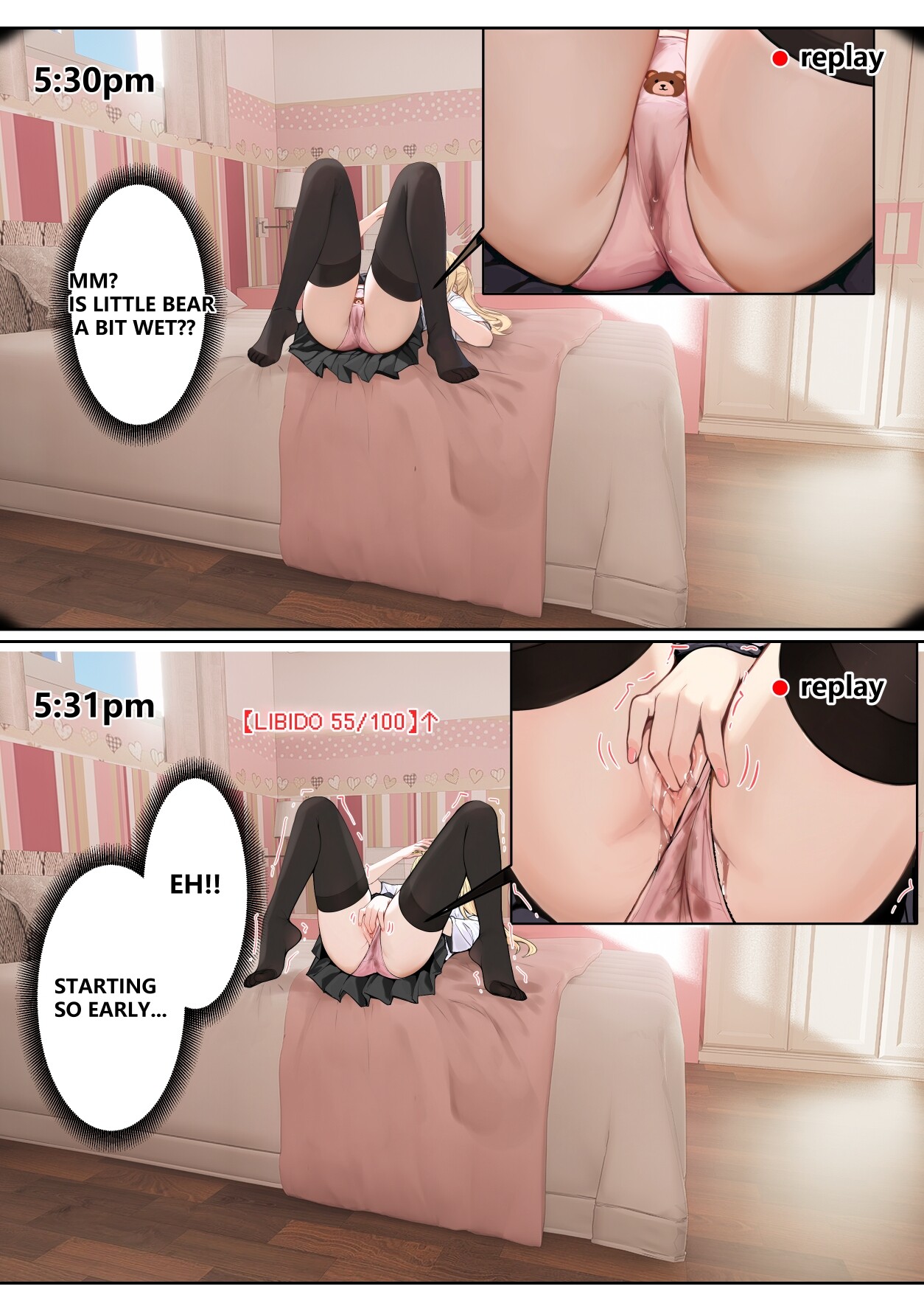 Hentai Manga Comic-My AR glasses can see various stats about my foster sister!?-Read-152